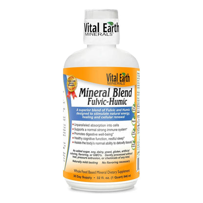 Mezcla Líquida De Minerales Húmicos Con Ácido Fúlvico 70 Minerales Energía Y Equilibrio 32 Oz