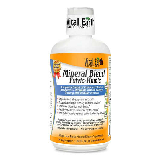 Mezcla Líquida De Minerales Húmicos Con Ácido Fúlvico 70 Minerales Energía Y Equilibrio 32 Oz