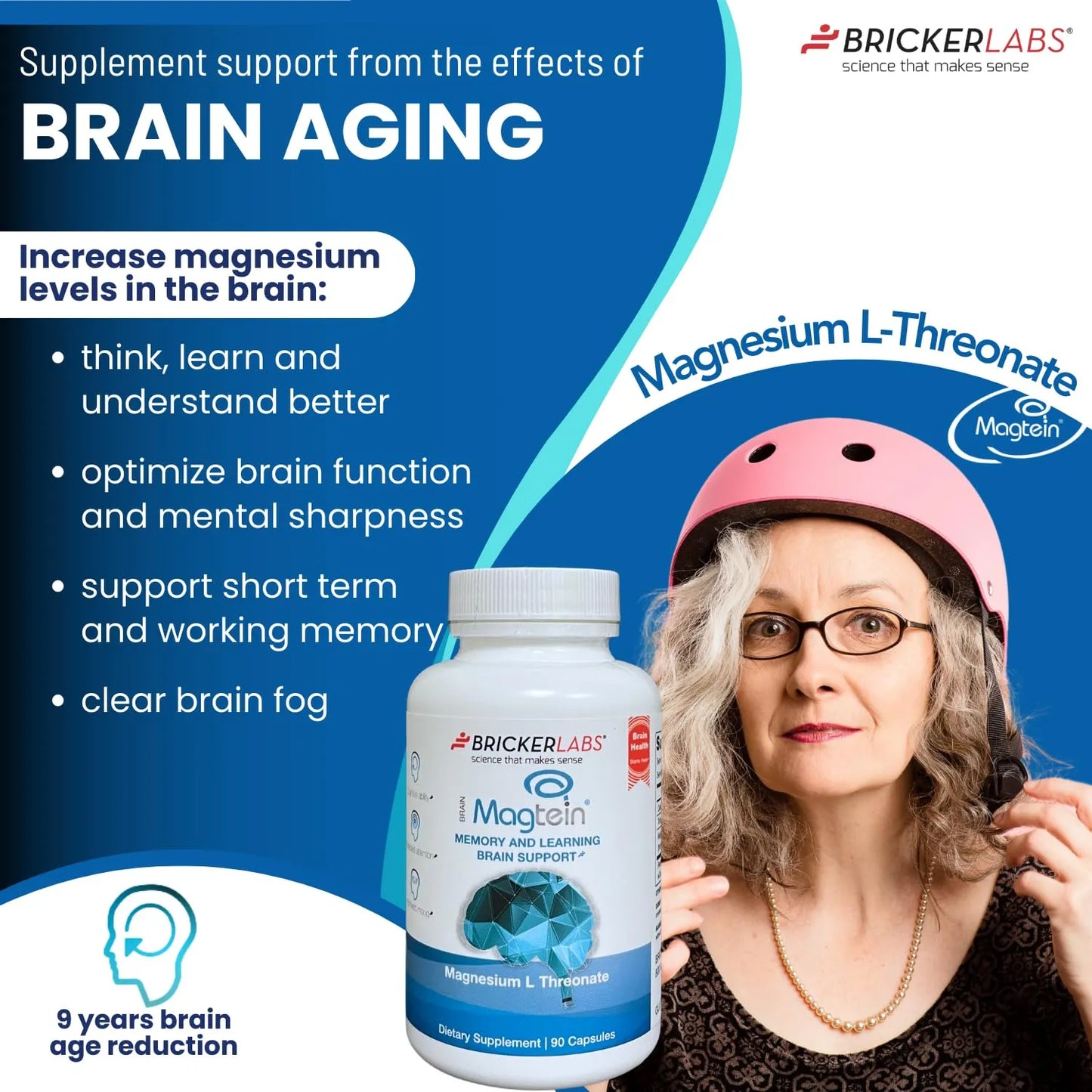 Magtein Magnesium L Threonate Suplemento Memoria Enfoque Salud Cerebral