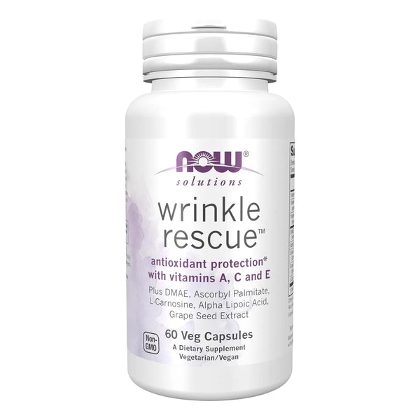Now Wrinkle Rescue Capsulas Antiarrugas Con Vitaminas A C E 60 Unidades
