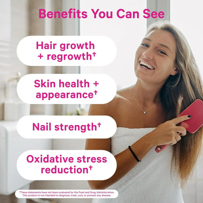 Gomitas Para Piel Uñas Con Biotina Folato Zinc Sabor Bayas Fortalece Cabello 60 Unidades
