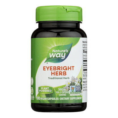 Capsulas De Hierba Eyebright 100 Unidades Para Salud Ocular Natures Capsule Vegetariana