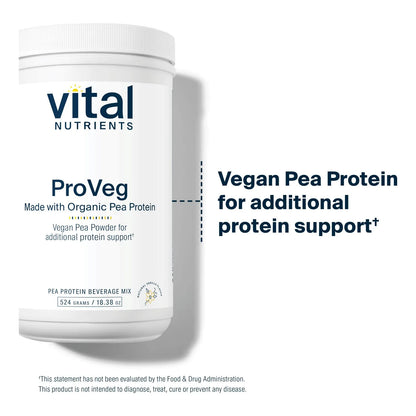 Proteína De Guisante Orgánica ProVeg En Polvo Sabor Vainilla 525g