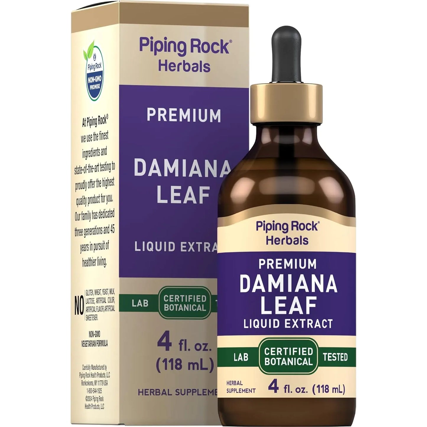 Tintura De Hoja De Damiana 120 Ml Extracto Líquido Puro Sin Alcohol