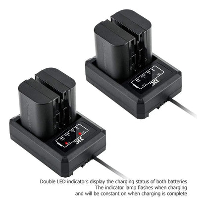 Cargador Usb Doble Ranura Para Baterias Canon Lp E6 Lp E6n Lp E6nh Carga Rapida