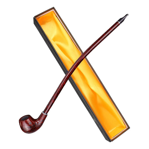 Pipa De Madera Churchwarden 33 Cm Con Caja De Regalo Ideal Para Fumar Y Decorar
