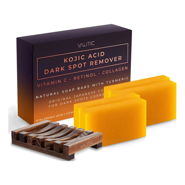 Barra De Jabón Eliminadora De Manchas Oscuras Con Acido Kojico Y Vitaminas Piel Radiante