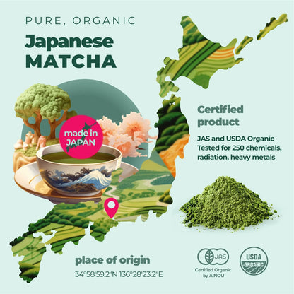 Polvo De Matcha Orgánico Japonés Grado Culinario 100 Gramos Importado