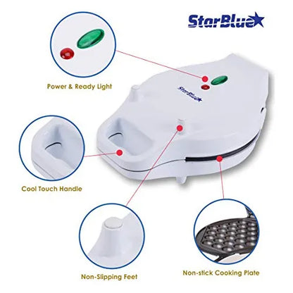 Maquina Para Hacer Gofres De Burbujas Plancha Electrica 110V Placas De Teflon Antiadherente