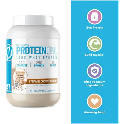 Batido De Proteínas En Polvo Galletas Y Crema 5 Lbs NutraOne ProteinOne Whey Protein