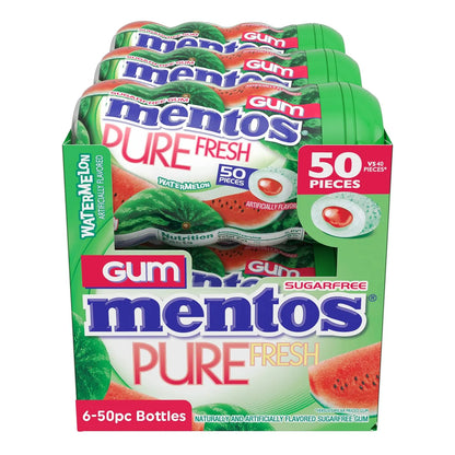 Goma De Mascar Mentos Pure Fresh Xilitol Sabor Sandia 300g 6 Botellas Sin Azucar