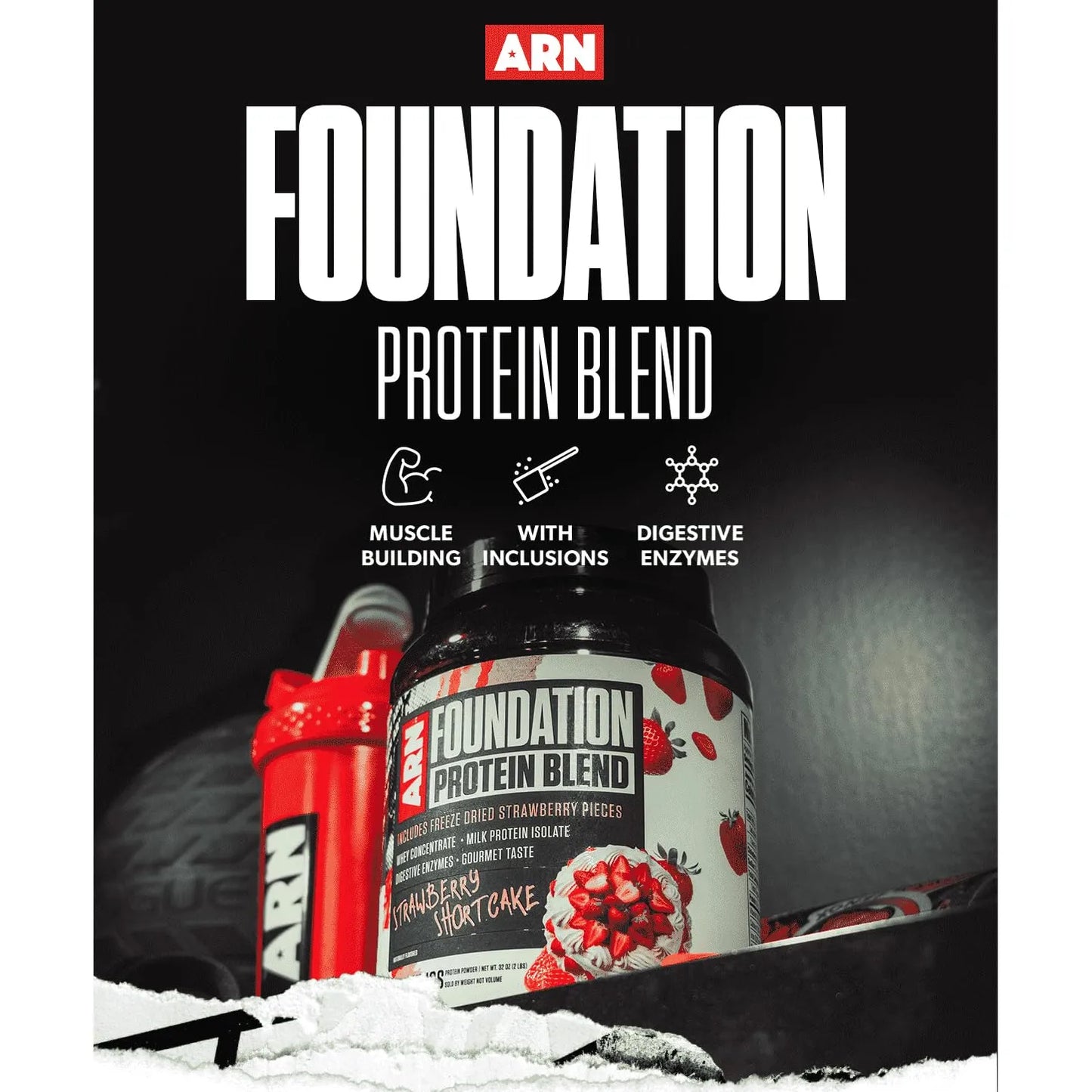 Mezcla De Proteínas Sabor Tarta De Fresa 907g Recuperación Muscular Gourmet