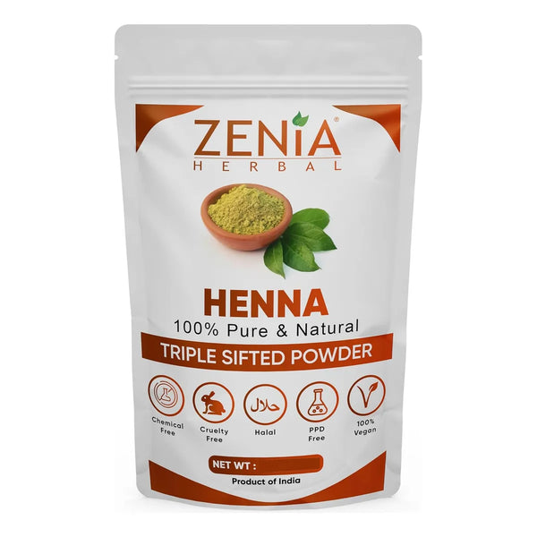 Henna 100 Pura Natural Zenia 227 Gr Color Rojo Naranja Cabello Vibrante Sin Quimicos Vegana