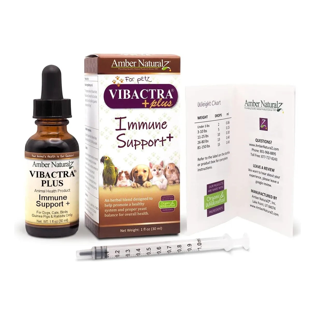 Vibactra Plus Suplemento Inmunologico Para Mascotas Amber NaturalZ