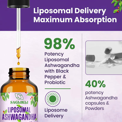 Gotas Liposomales Ashwagandha 2000 Mg 7 Withanólidos Energía Y Enfoque