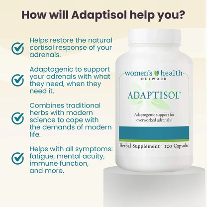 Adaptisol Alivio Natural Fatiga Suprarrenal 120 Capsulas Efectivas