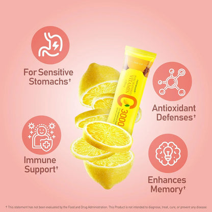 Vitamina C Tamponada 3000 Mg 60 Barras Apoyo Inmunológico Sin Acidez