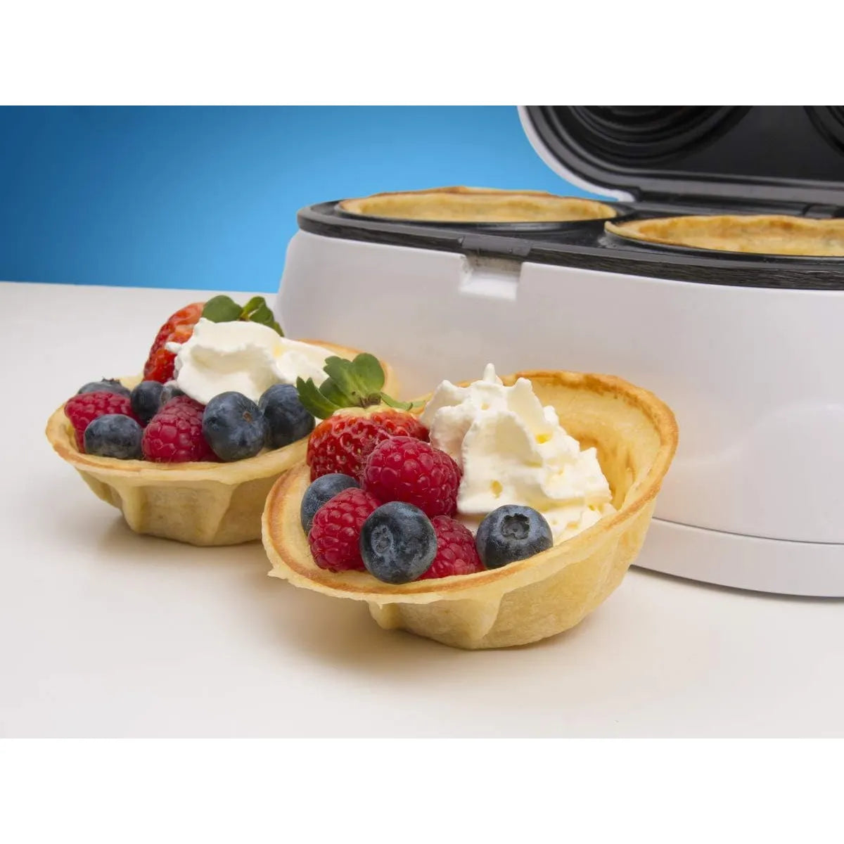 Máquina Para Hacer Gofres Doble Starblue Blanco Desayunos Perfectos En Minutos