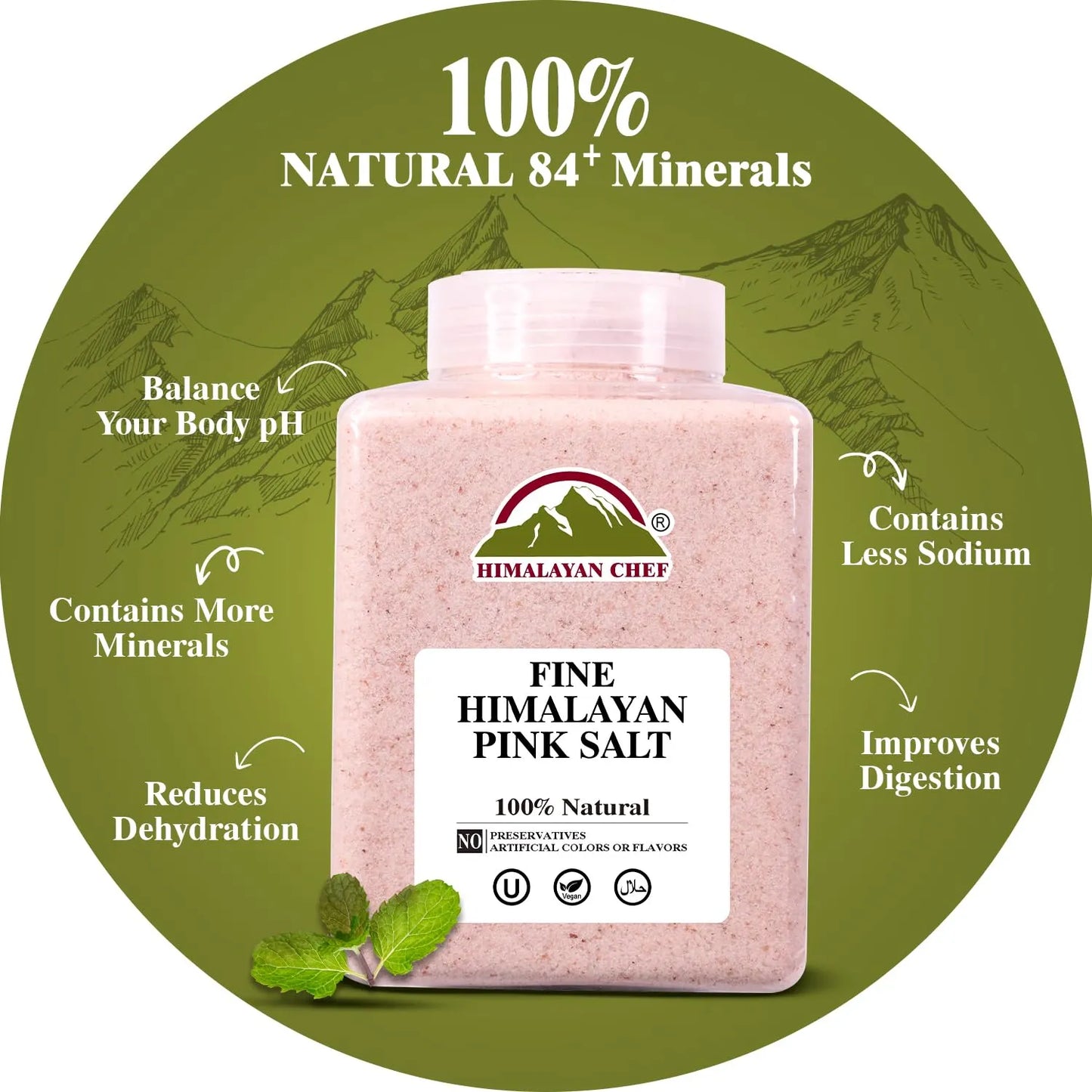 Pimienta Negra Himalaya Y Sal Rosa Grano Fino 5 Lbs Sabores Intensos Y Puros