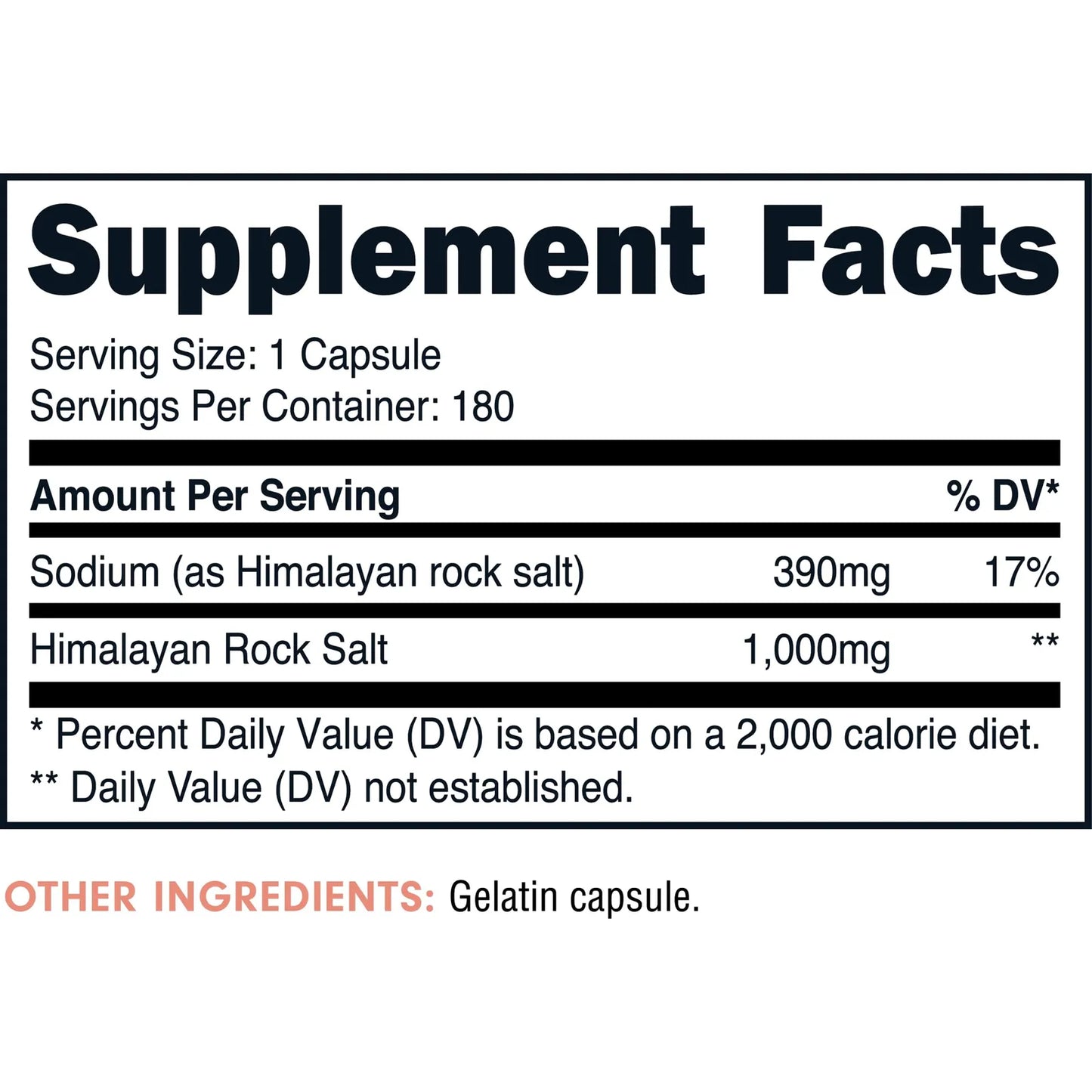 Capsulas De Sal Del Himalaya 1000 Mg 180 Porciones Pureza Mineral