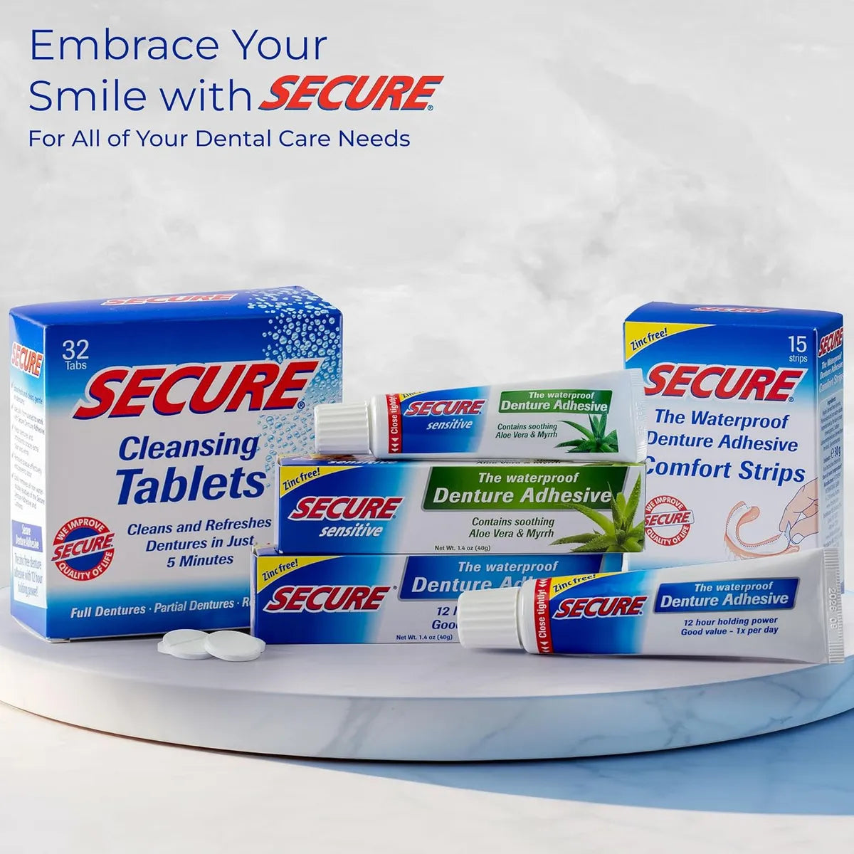 Adhesivo Dentaduras Postizas Plus Secure X4 Sujecion Duradera Y Natural
