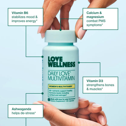 Daily Love Multivitaminico Para Mujeres 60 Capsulas Apoyo Inmunidad Y Hormonal