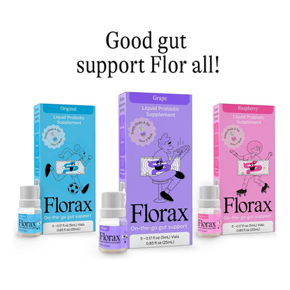 Florax Probiótico Líquido Soporte Intestinal Sabor Uva Vegano Sin Gluten