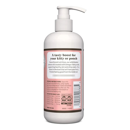 Aceite De Salmon Wild Alaskan Para Perros Y Gatos 8 Onzas Piel Y Pelaje Saludable