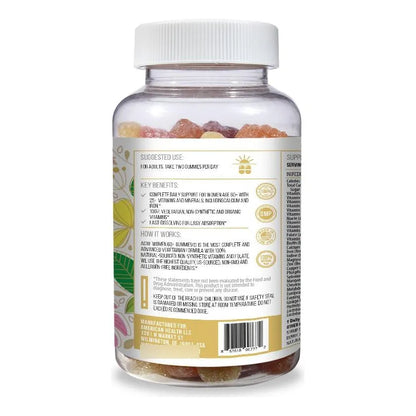 Gomitas Multivitaminicas Para Mujeres Mayores De 60 Años Con Probióticos Y 25 Vitaminas Sabor A Bayas