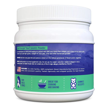 Polvo De Gelatina De Carne Natural 200g Sin Gluten Colageno Tipo 1 Y 3