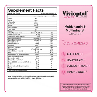 Multivitaminas Mujer 30 Capsulas Coq10 Omega 3 Suplemento Energia Y Belleza
