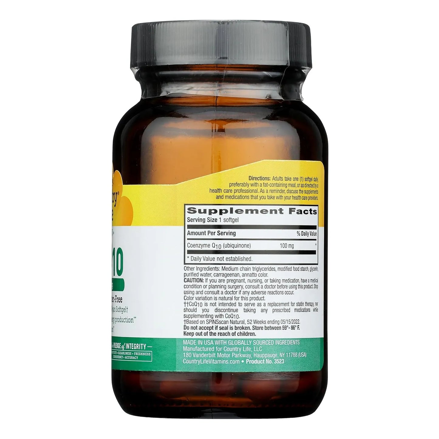 Coq10 100 Mg 60 Capsulas Blandas Country Life Salud Cardiaca Energia