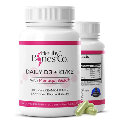 Vitamina D3 2000 Ui Con K1 Y K2 30 Cápsulas Huesos Fuertes E Inmunidad