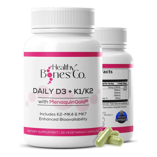 Vitamina D3 2000 Ui Con K1 Y K2 30 Cápsulas Huesos Fuertes E Inmunidad