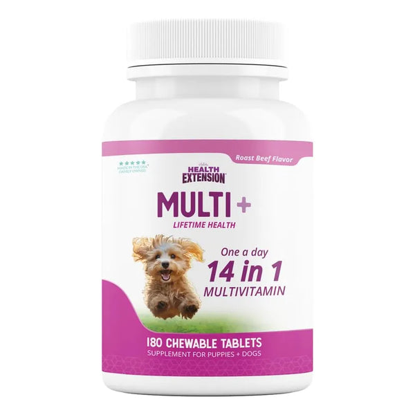 Multivitaminas Para Perros Y Cachorros Con Probióticos Y Calostro 180 Tabletas