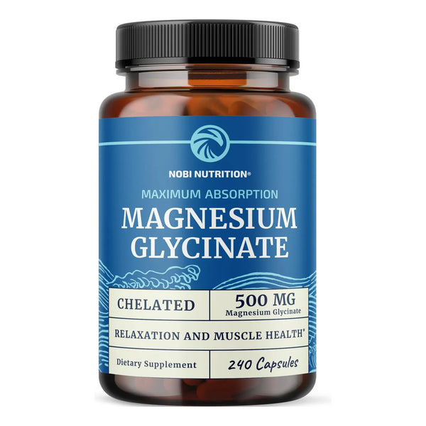 Glicinato De Magnesio 500 Mg Alta Absorción Relajación Muscular Y Sueño Profundo