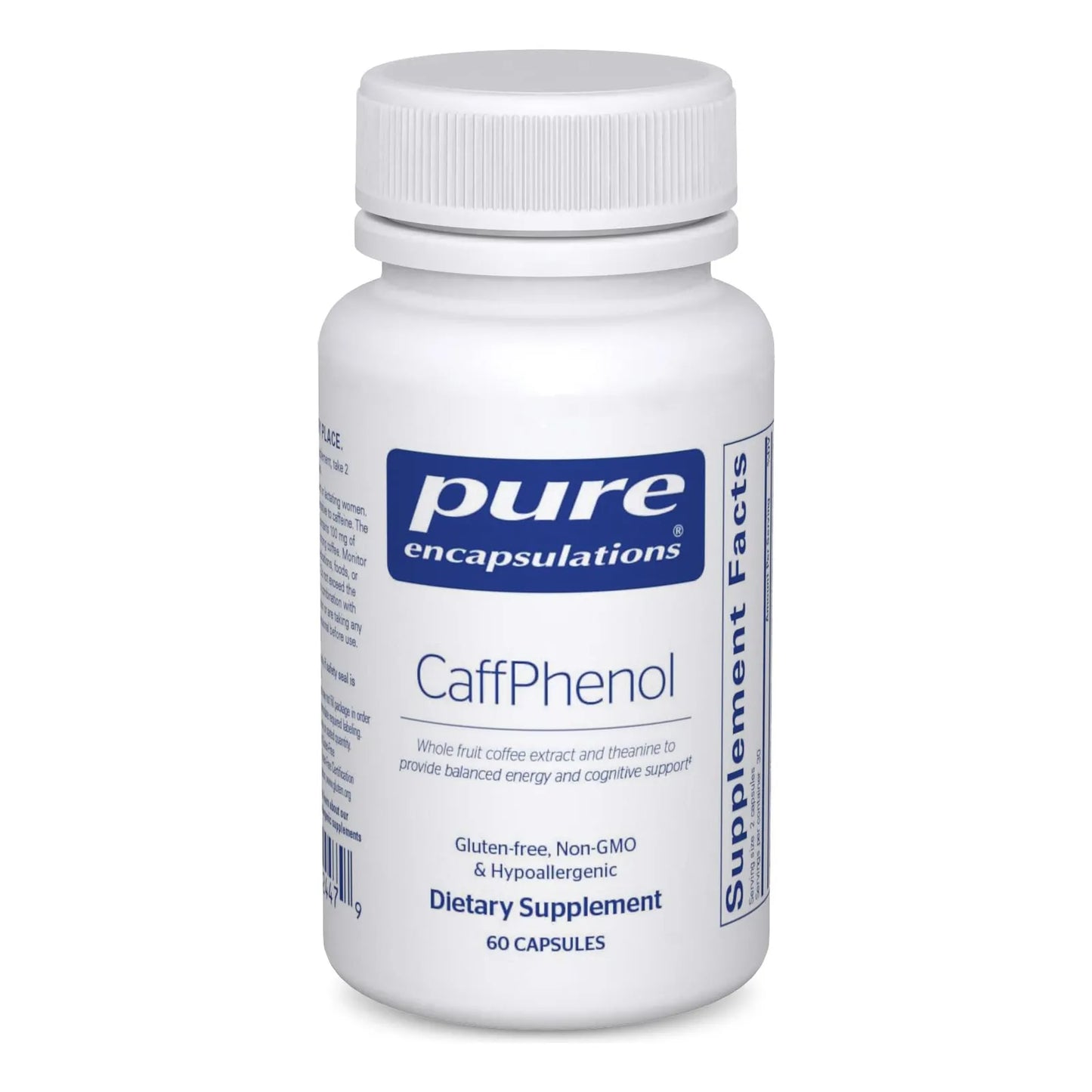 CaffPhenol Extracto De Café De Fruta Entera Y Teanina 60 Cápsulas Energía Equilibrada