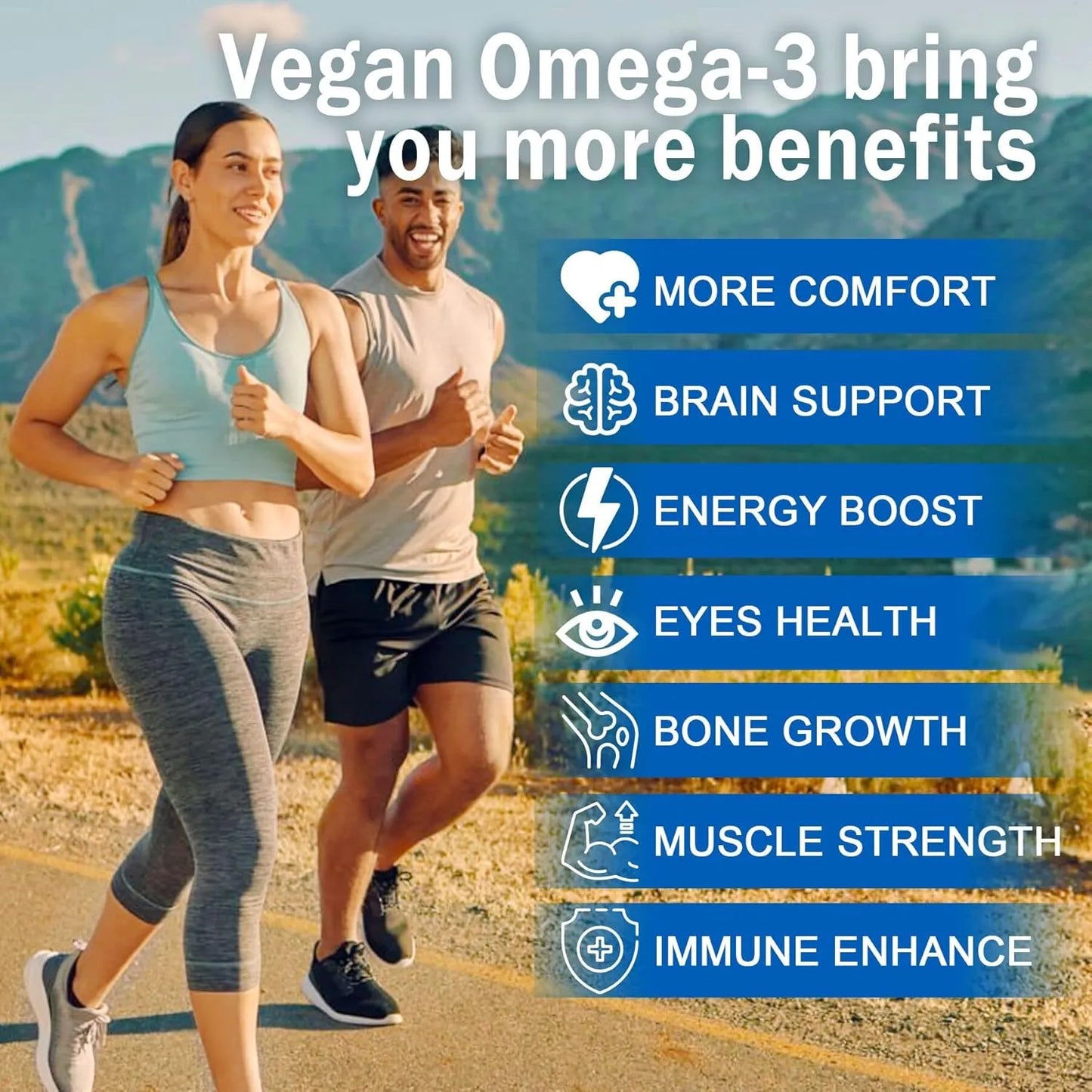 Gomitas Veganas Omega 3 1280 Mg Con Vitamina D3 K2 Sin Azucar Sabor Naranja