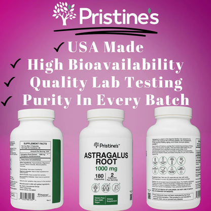 Capsulas De Raiz De Astragalo 1000 Mg Apoyo Inmunologico Salud Cardiaca Y Pulmonar
