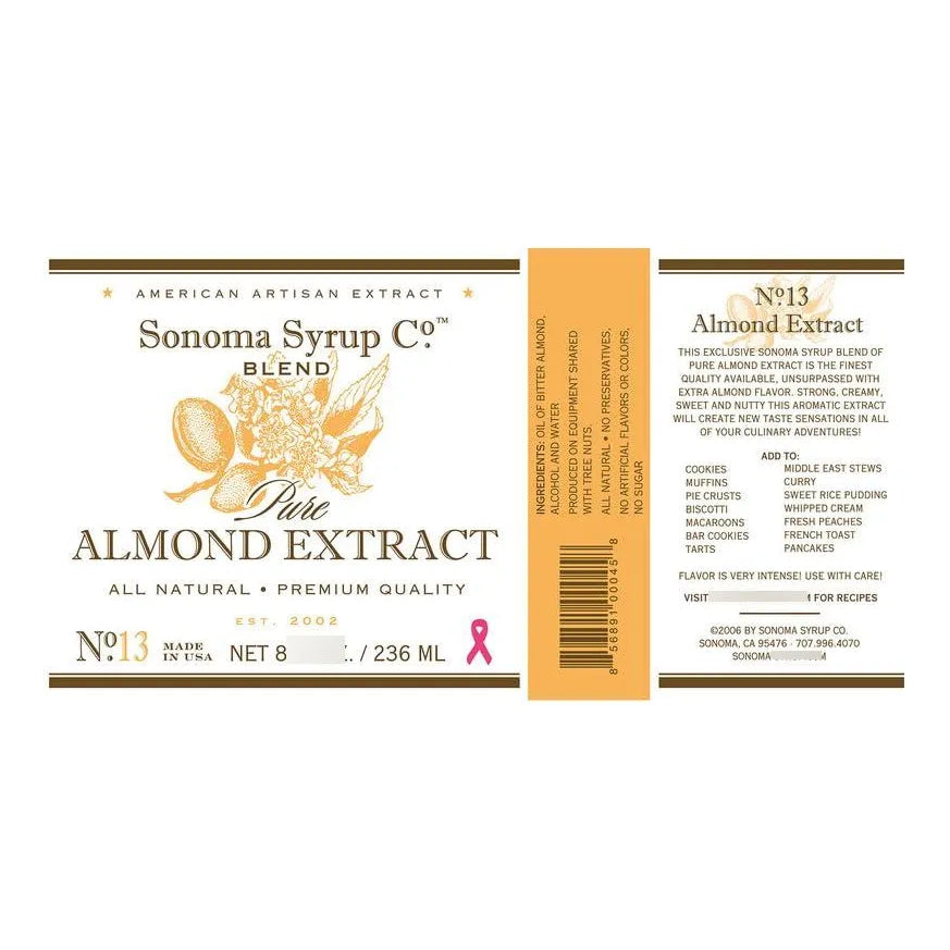 Extracto De Almendra Pura 240 Ml Ideal Para Hornear Y Cocinar