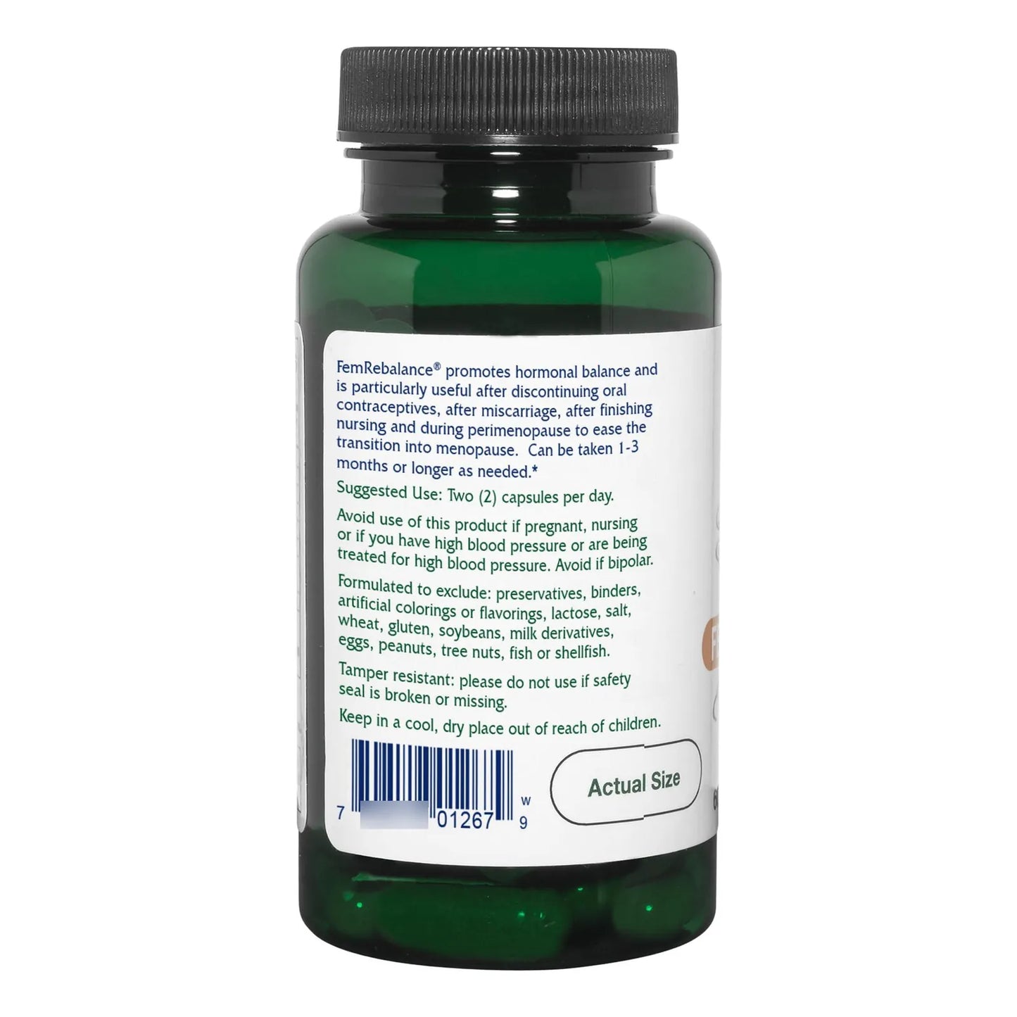 FemRebalance Apoyo Equilibrio Hormonal Mujeres 60 Capsulas Veganas