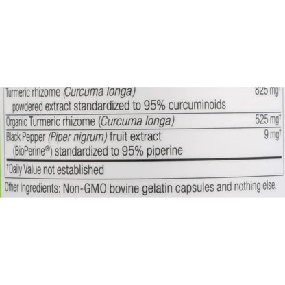 Capsulas De Cúrcuma Silvestre 60 Unidades Natural Sin Gluten Y Omg