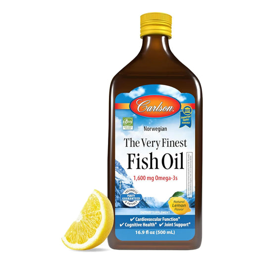 Aceite De Pescado Omega 3 1600 Mg Sabor Limon Carlson 169 Onzas