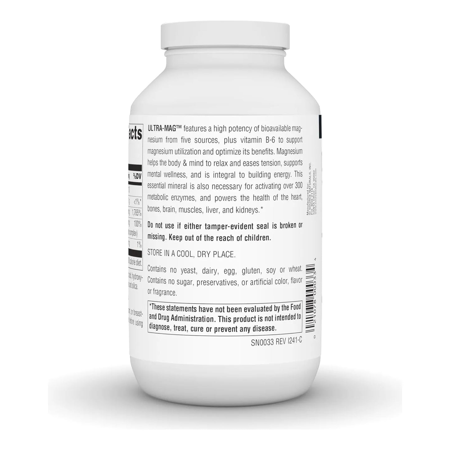 Complejo De Magnesio Ultra Eficiente 240 Tabletas Source Naturals Suplemento Muscular Y Nervioso
