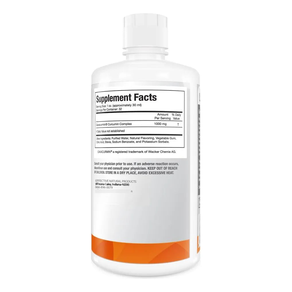 Suplemento Líquido De Curcumina Con Cavacurmin Para Absorción Superior Y Salud Articular