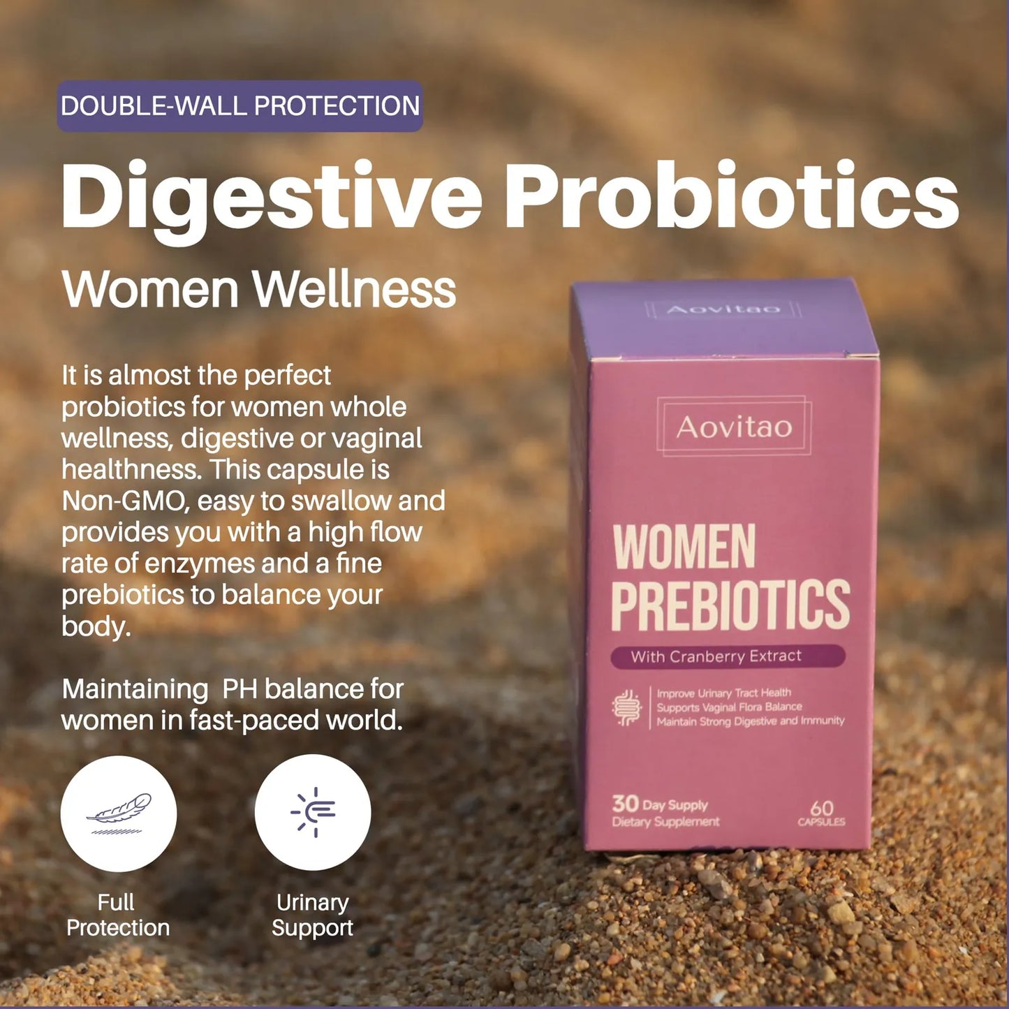 Probióticos Vaginales Ph Balance 60 Mil Millones CFU Salud Íntima Y Digestiva