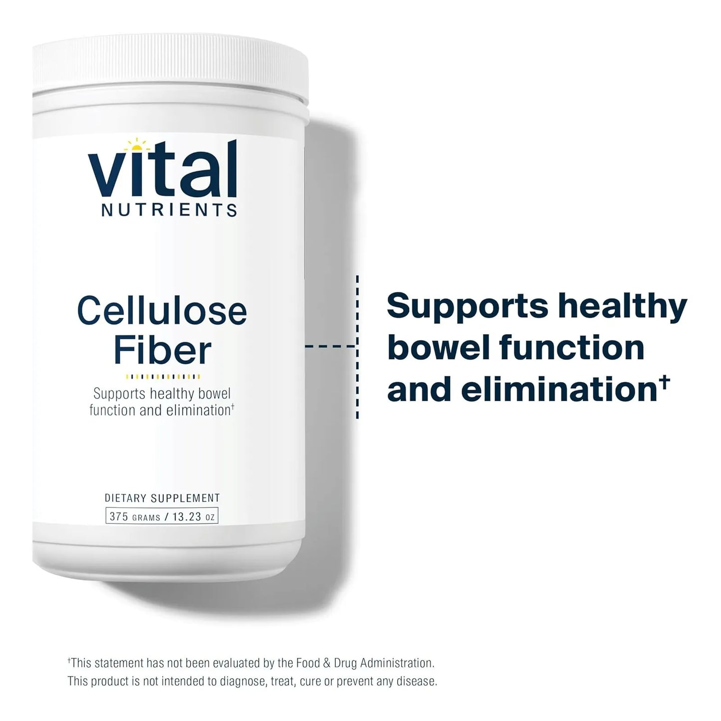 Polvo De Fibra De Celulosa 375 Gramos Para Funcion Intestinal Saludable
