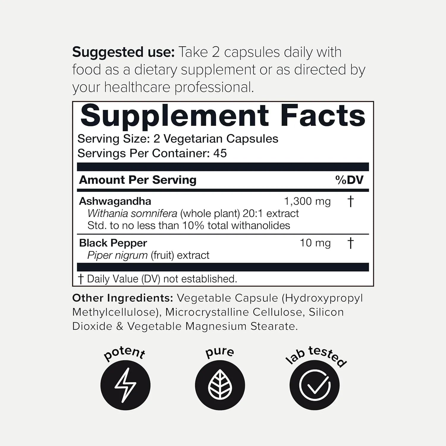 Toniiq Ashwagandha 26000mg 20x Extracto Concentrado Alta Calidad Veggie Capsules - Imagen 5
