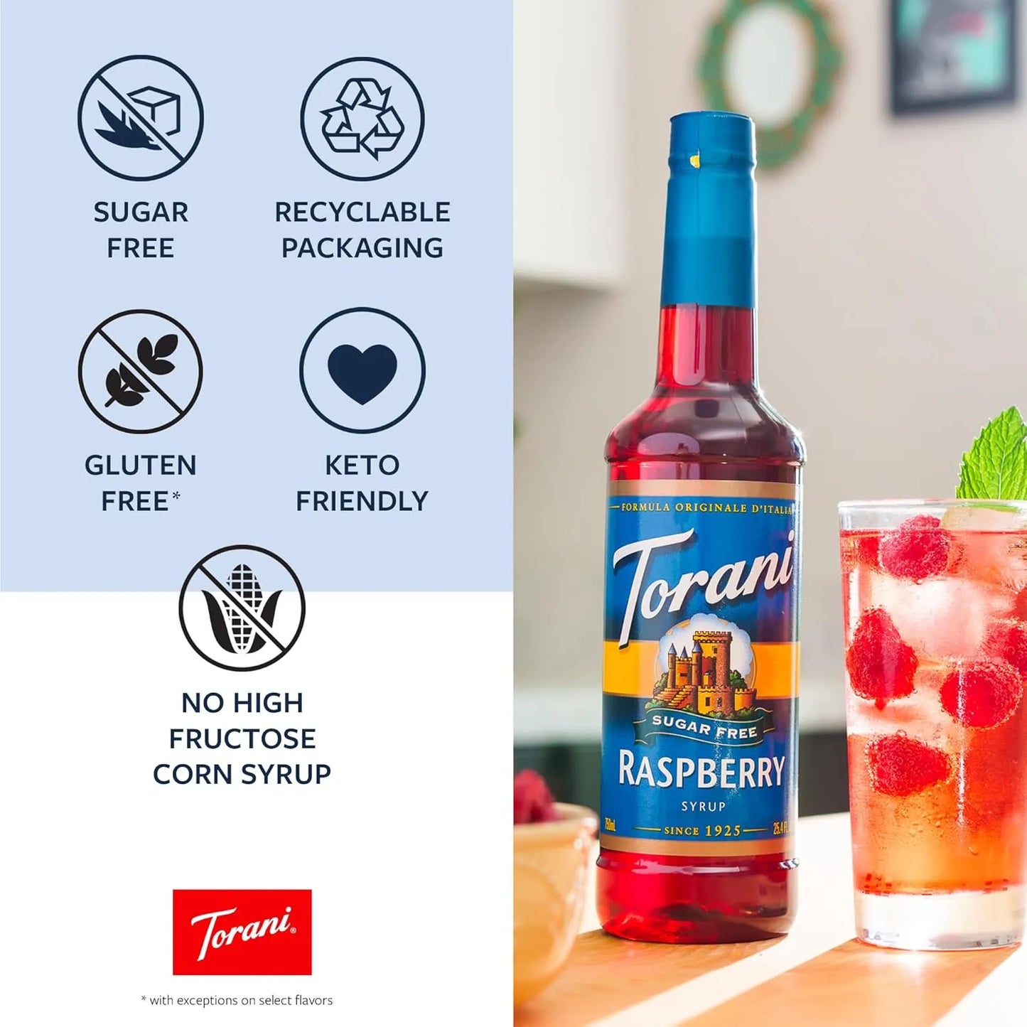 Jarabe Sin Azúcar Sabor Avellana Torani 750 Ml Pack X4 Importado