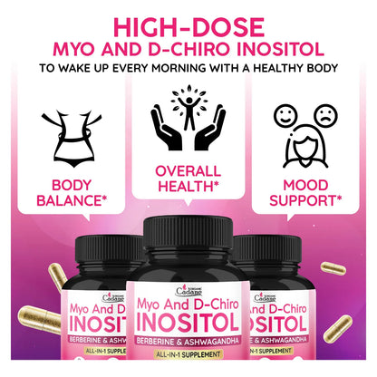 Capsulas De Inositol Organico Con Berberina Ashwagandha Maca 90 Unidades